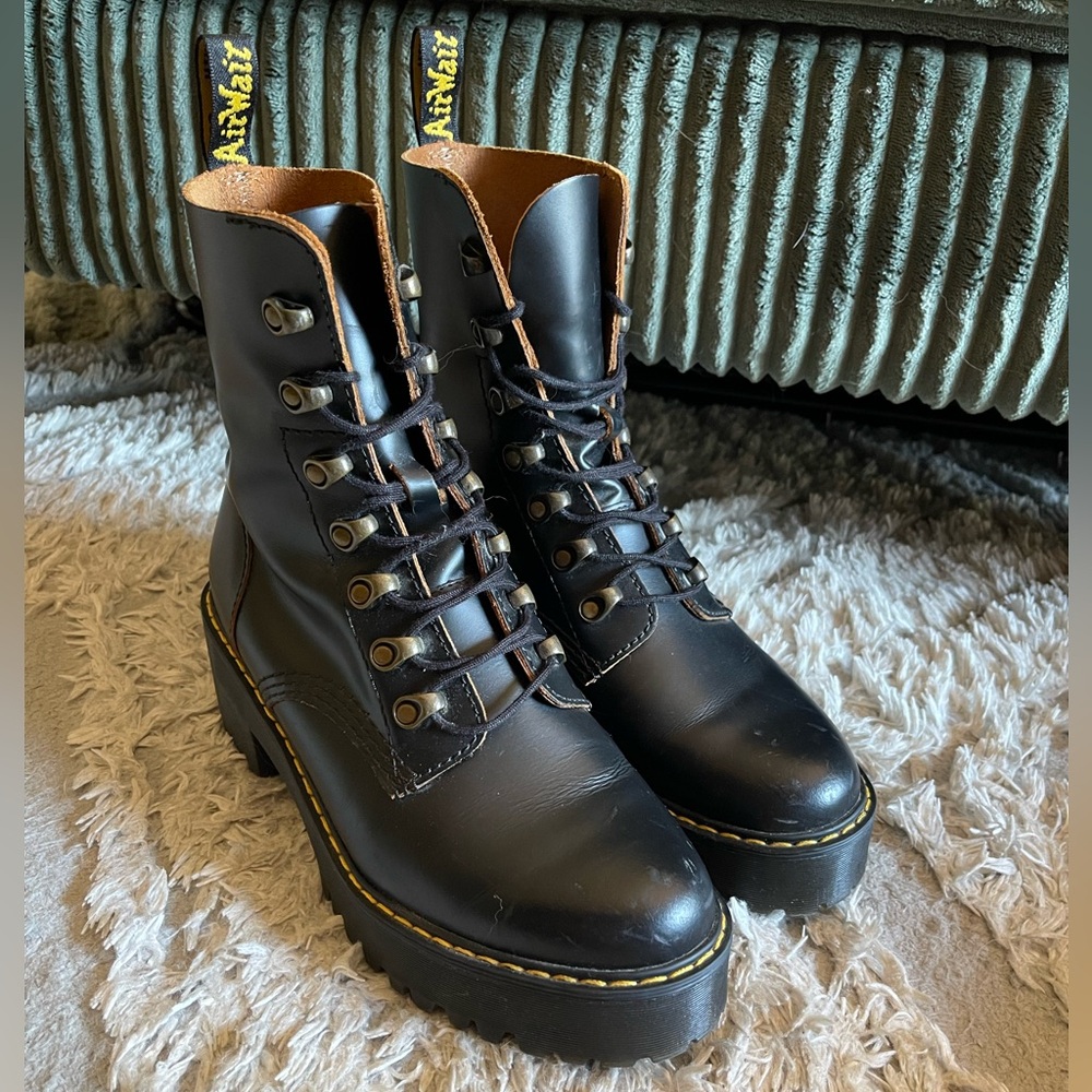 Dr. Martens Black Leather Women's Boots